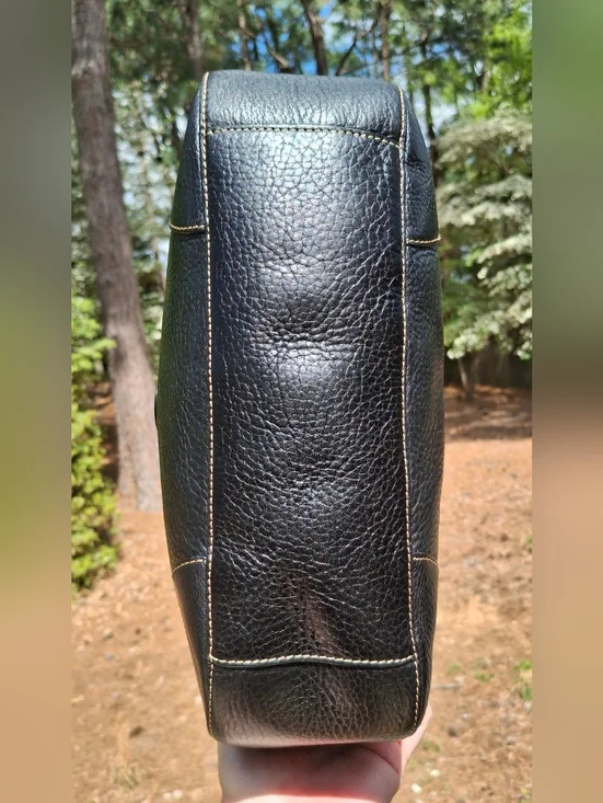 Vintage 90's Etienne Aigner Black Pebbled Leather Minimalist Shoulder Bag - Picture 6 of 15